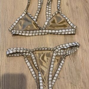 Gold and White Bikini Set LUXSEA